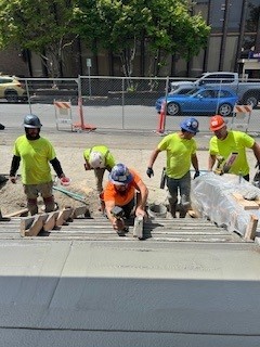 Concrete stairs install Concrete stairs install
